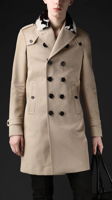 burberry long trench coat with fur on the inside men|Burberry trench coat men's navy.